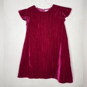 Gymboree Ruffled Magenta Crushed Dress Sz 5T